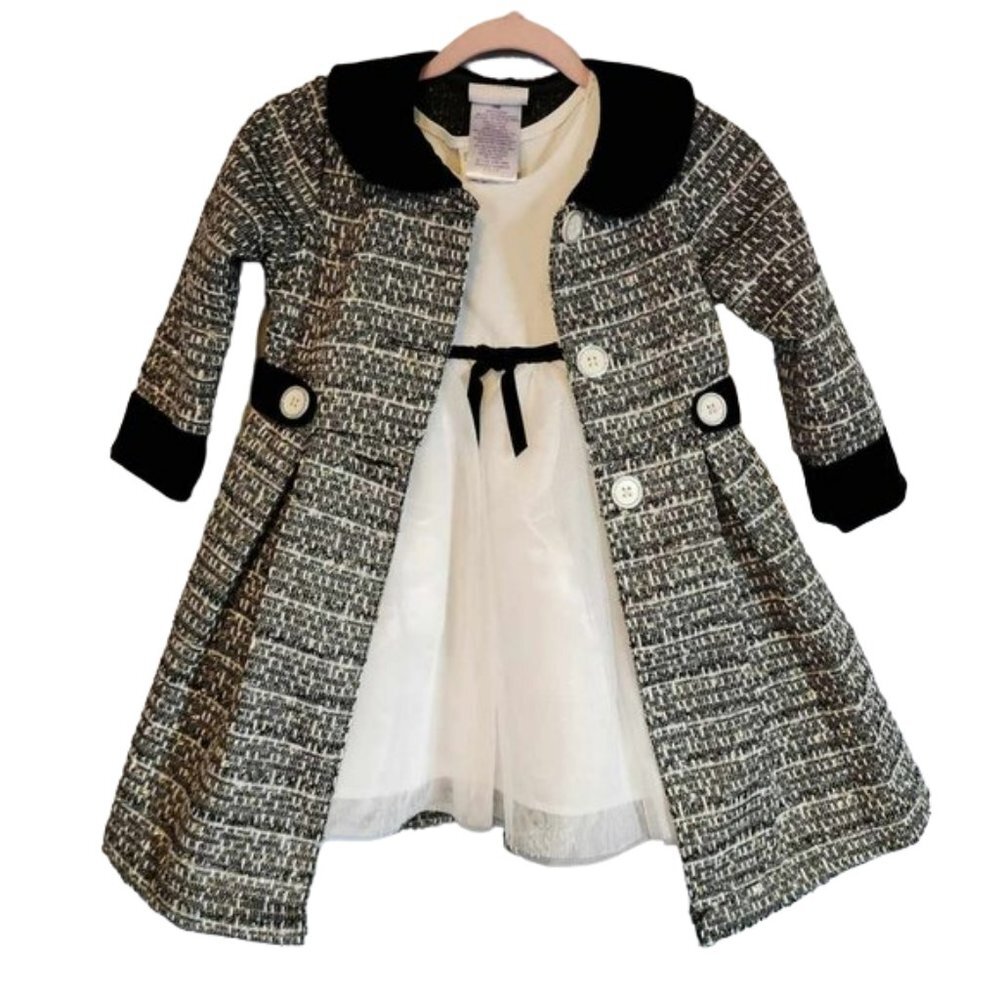 NWOT Blueberi Gold Dress & Matching Jacket Formal Set